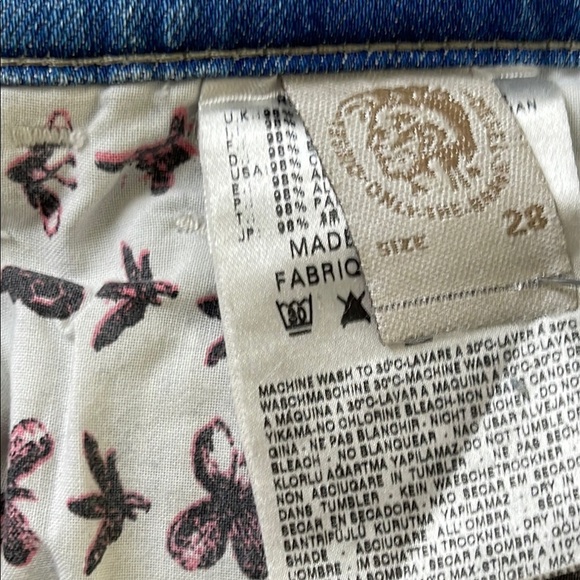 Diesel Zivy Women's Blue Distressed Jeans - size 28 - gently worn! - Picture 5 of 6